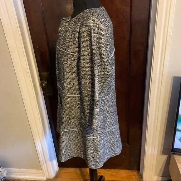 Cabi Black and White Textured Oversized Shacket Womens LARGE - Picture 8 of 10